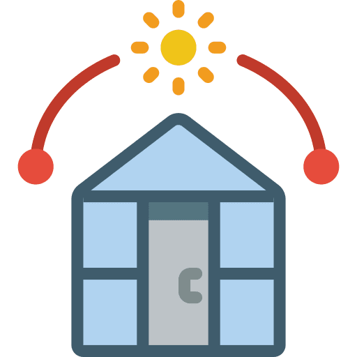 Greenhouse greenhouse rotation solar icon