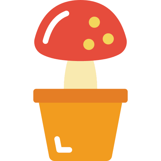 Mushroom vegetarian diet organic icon