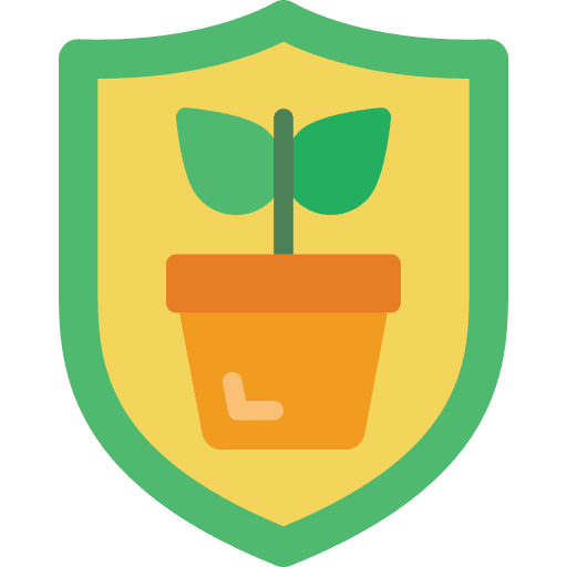 Shield plant protection growth icon
