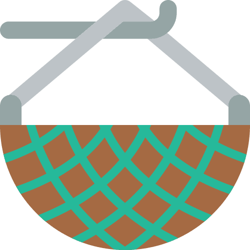 Hanging basket botanical farming and gardening nature icon