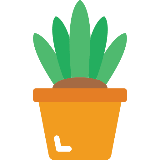 Plant pot botanic decoration flower pot icon