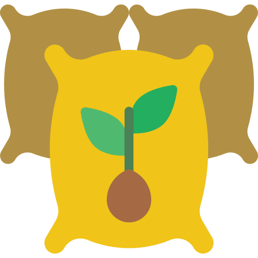 Seed bag food seedling farming and gardening icon