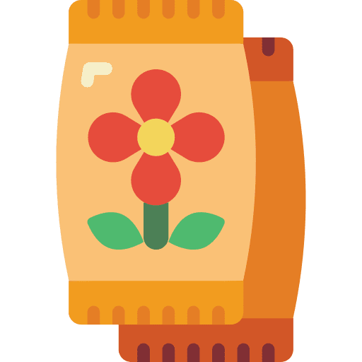 Seeds fertilizer farming and gardening seeding icon