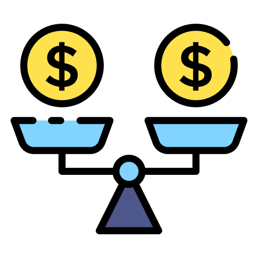Balance business and finance money dollar icon Balance business and finance money dollar icon