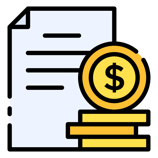 Calculating money expenses cost icon Calculating money expenses cost icon