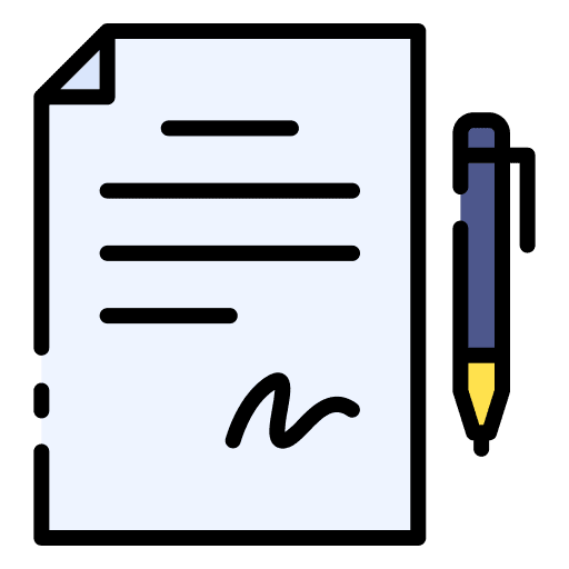 Signature business pen agreement icon