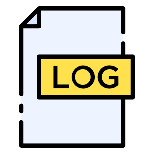 Log document log format extension digital icon Log document log format extension digital icon