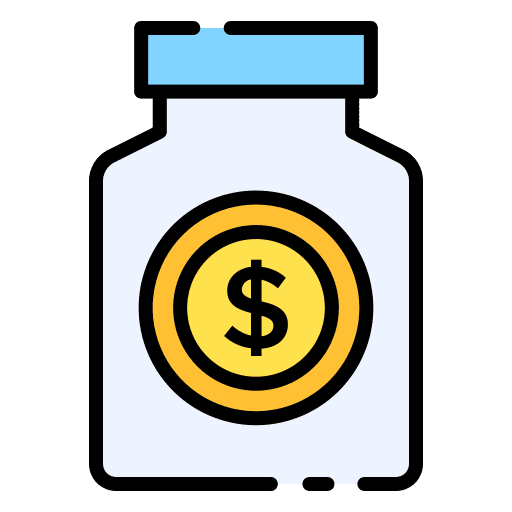 Money jar dollar finance cash icon Money jar dollar finance cash icon