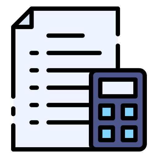 Tax accounting budget calculator icon Tax accounting budget calculator icon