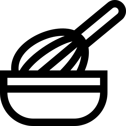 Baking whisk churn kitchen icon