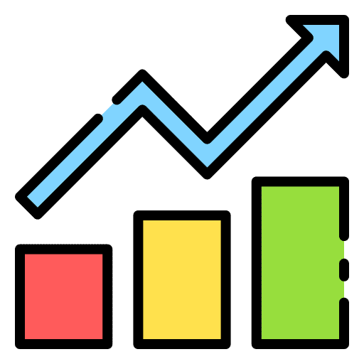 Up arrow business business and finance growth icon Up arrow business business and finance growth icon