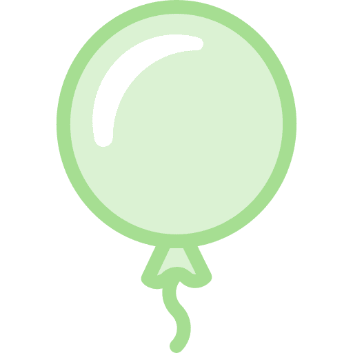 Balloon ornament birthday and party balloon icon
