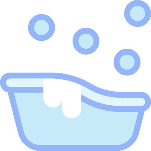 Bathtub cleaning soap bubbles hygiene icon