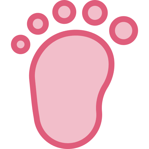 Footprint anatomy body part kid and baby icon