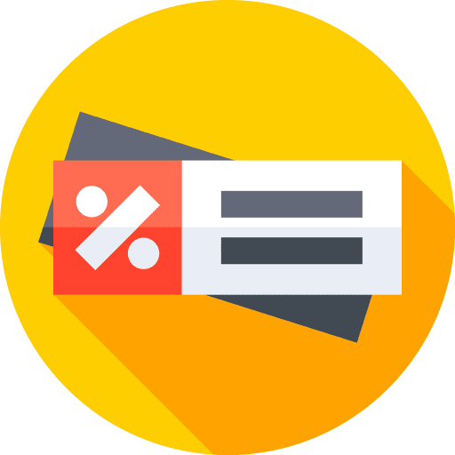 Coupon offer percentage discount icon