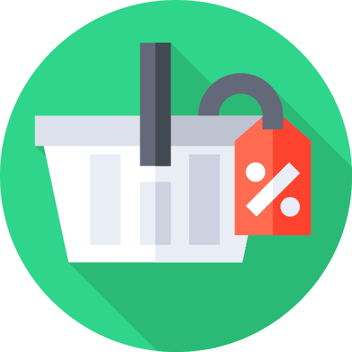 Shopping basket shopping basket discount price tag icon