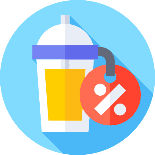 Soft drink soft drink summer sale percentage icon