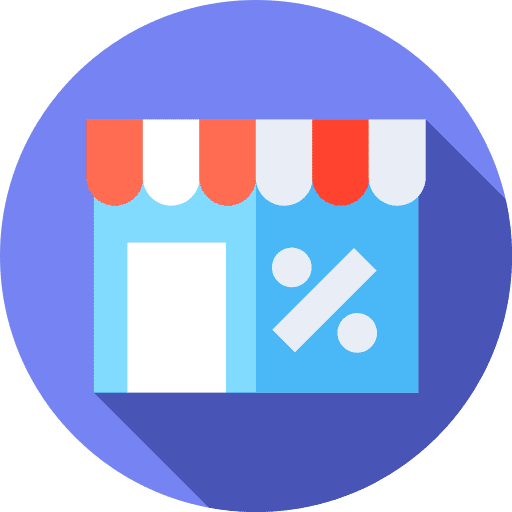 Store building retail sales icon
