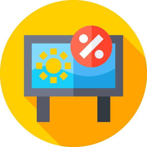 Billboard commerce advertisement percentage icon Billboard commerce advertisement percentage icon