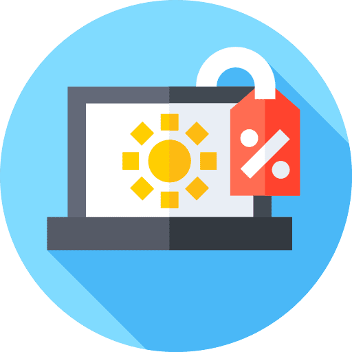 Laptop percentage label discount icon Laptop percentage label discount icon