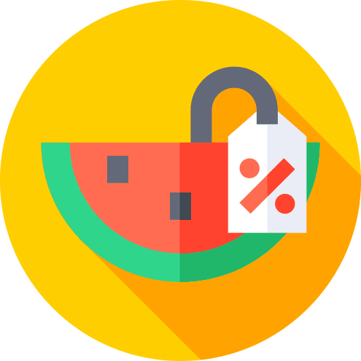 Watermelon summer sale discount percentage icon Watermelon summer sale discount percentage icon