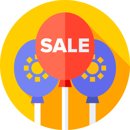Balloons marketing balloons discount icon Balloons marketing balloons discount icon
