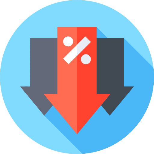 Discount percentage low price discount icon Discount percentage low price discount icon