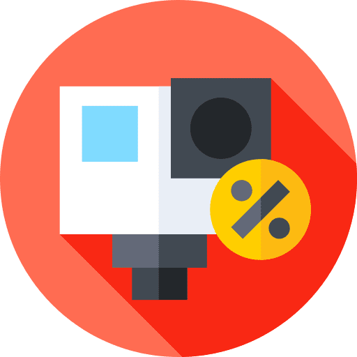 Action camera sales action camera percentage icon Action camera sales action camera percentage icon
