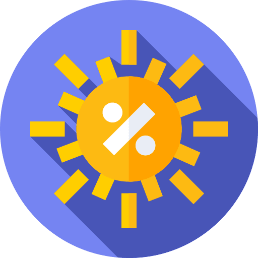 Sun discount season offer icon Sun discount season offer icon