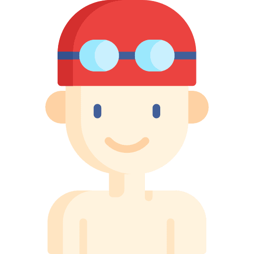 Swimmer girl user caucasian icon