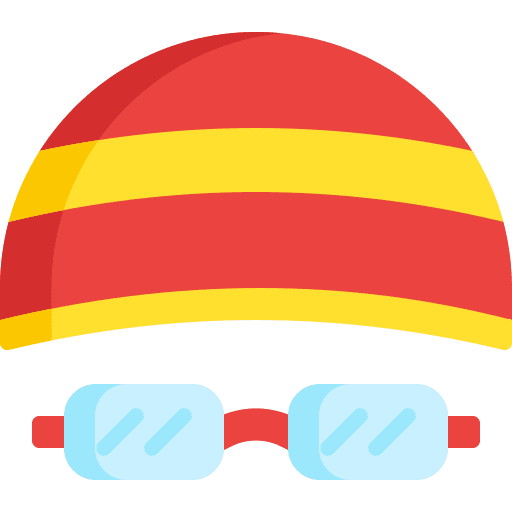 Swimming cap goggles swimming entertainment icon Swimming cap goggles swimming entertainment icon