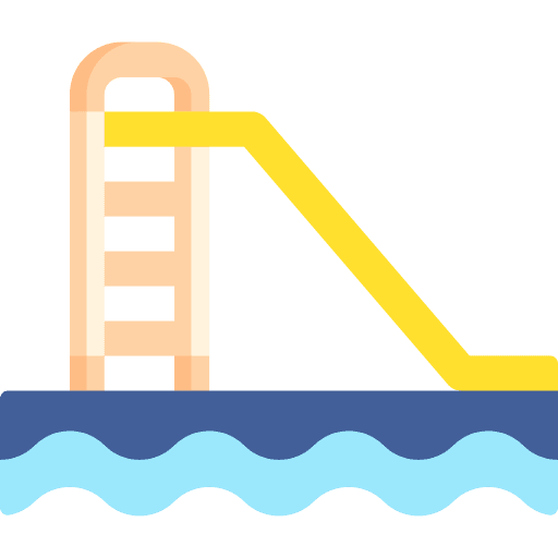 Water slide entertainment amusement park water park icon Water slide entertainment amusement park water park icon