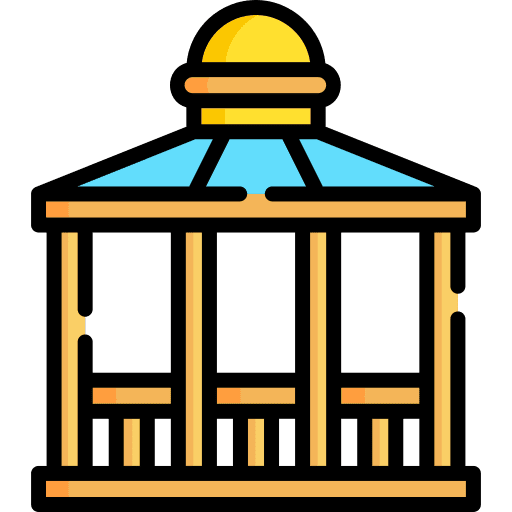 Gazebo architecture gardening view icon