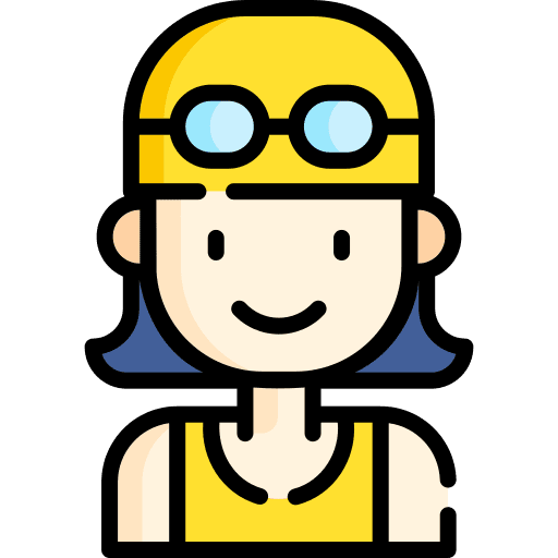 Swimmer user woman professions and jobs icon