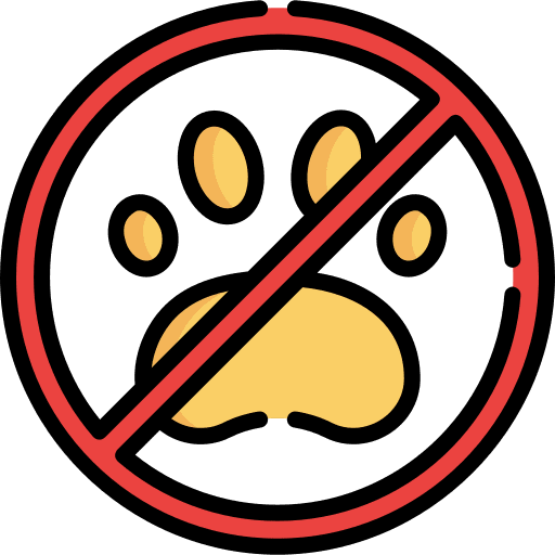 No pets allowed prohibition forbidden animals icon No pets allowed prohibition forbidden animals icon