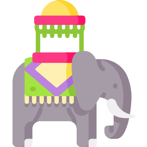 Elephant indian india wild life icon