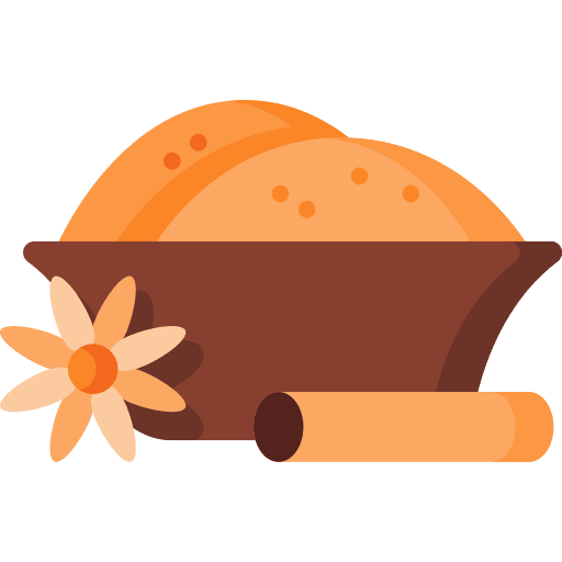 Masala gastronomy ingredient bowl icon