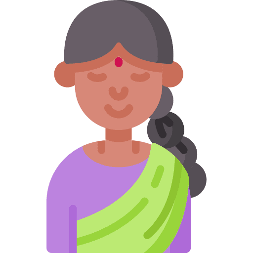 Woman asian black hair india icon Woman asian black hair india icon
