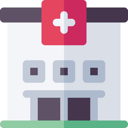 Hospital healthcare and medical hospital urban icon