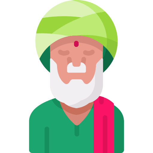 Old man people avatar turban icon Old man people avatar turban icon