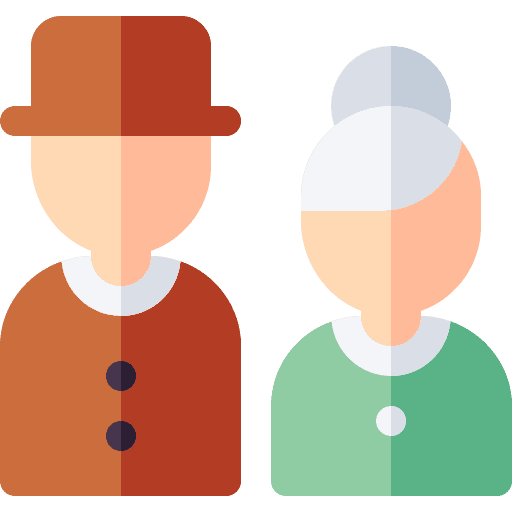 Old people caucasian family people icon