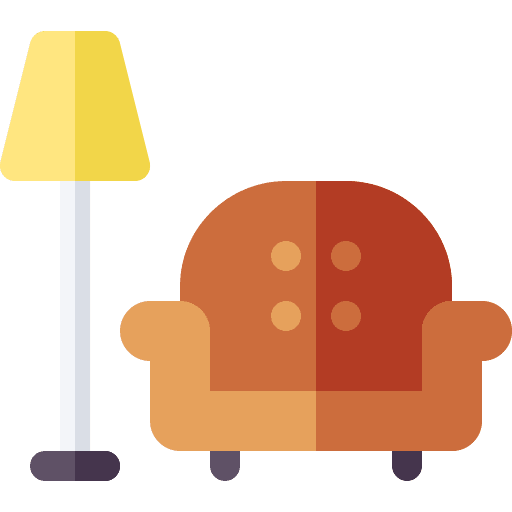 Sofa couch interior home decoration icon