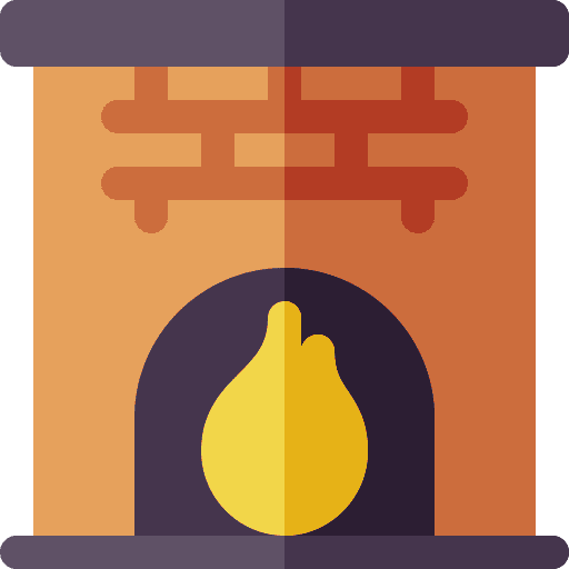 Fireplace winter furnace living room icon Fireplace winter furnace living room icon