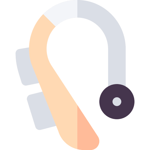 Hearing aid deaf healthcare and medical ear icon Hearing aid deaf healthcare and medical ear icon