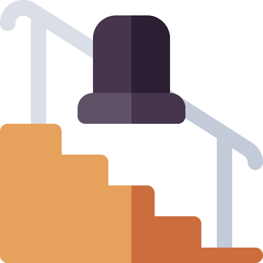 Stairs disabled disability chair icon Stairs disabled disability chair icon