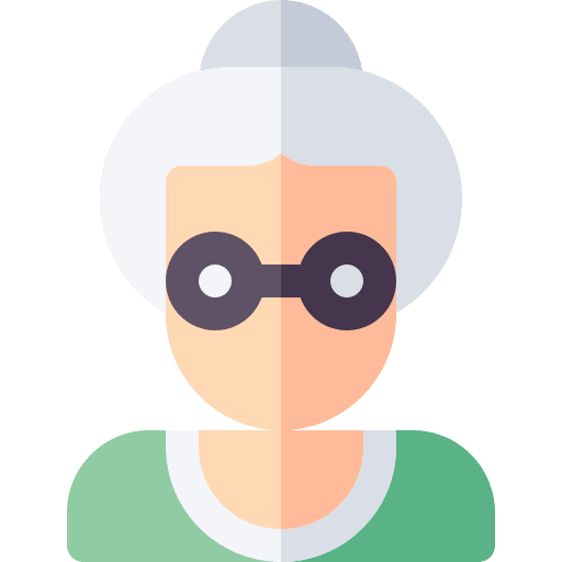 Old woman caucasian grandmother user icon Old woman caucasian grandmother user icon