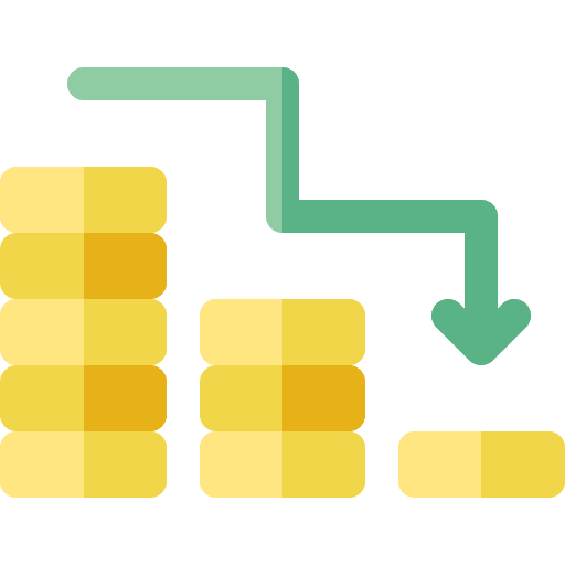 Recession banking decrease recession icon Recession banking decrease recession icon