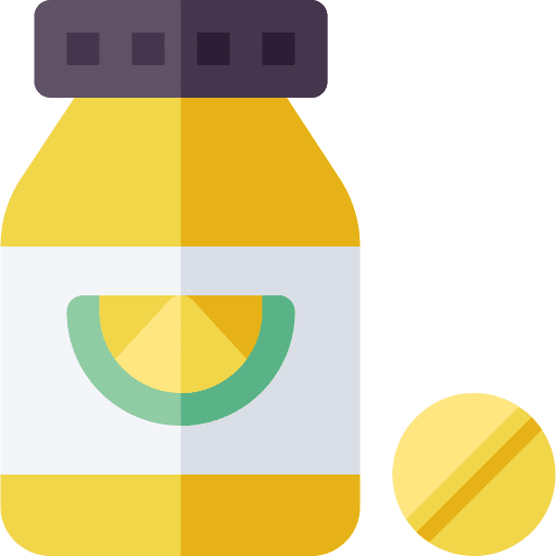 Vitamins bottle pharmacy shield icon Vitamins bottle pharmacy shield icon