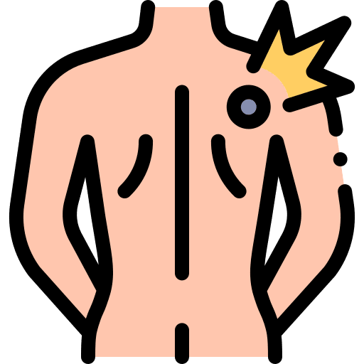 Back pain healthcare and medical injured wellness icon