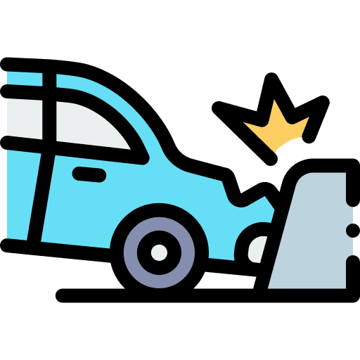 Car accident claim insurance accident icon